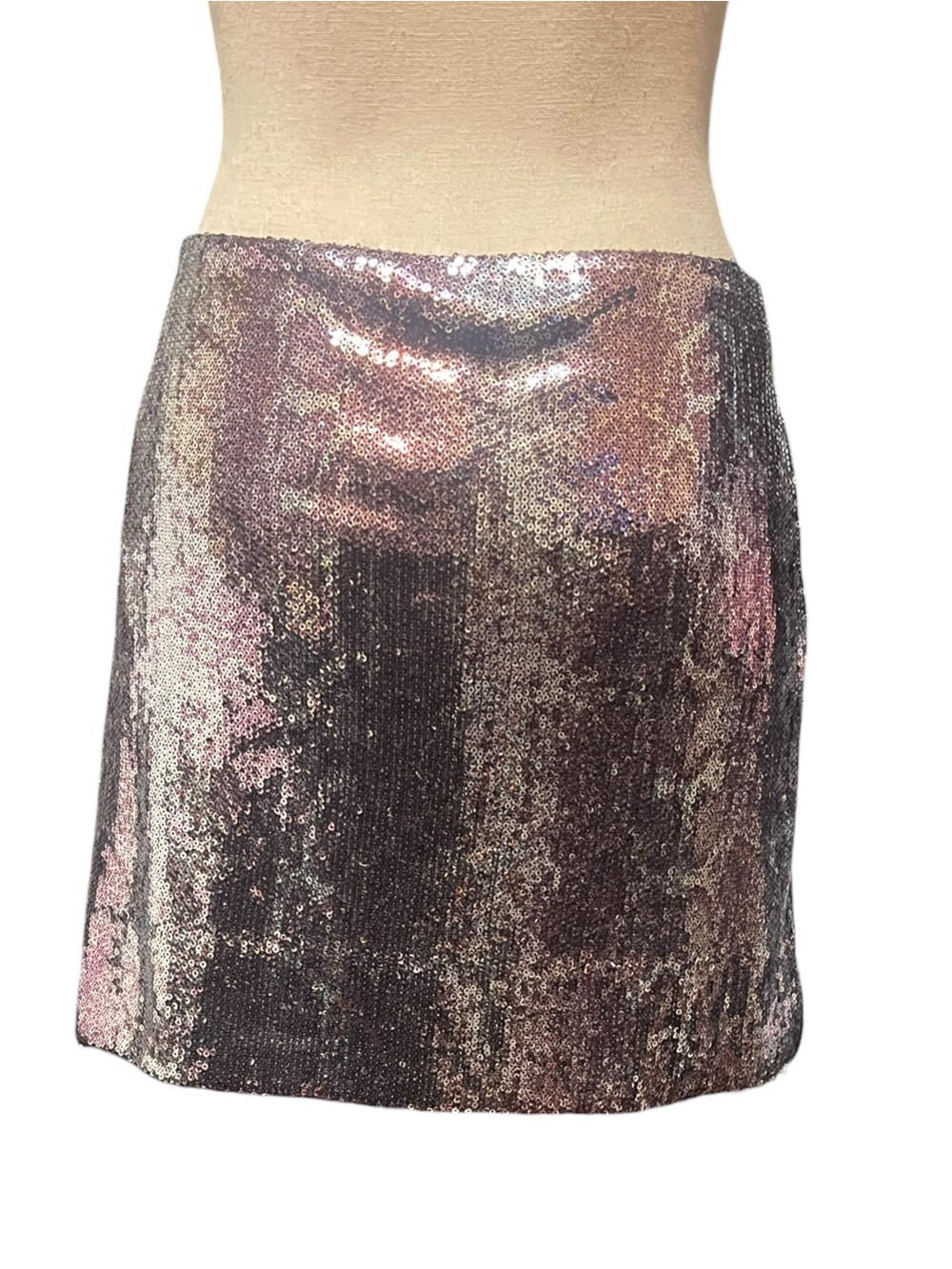 Oh Boy! Snakeskin Print Sequin Party Event Cocktail Mini Skirt Women's Large‎